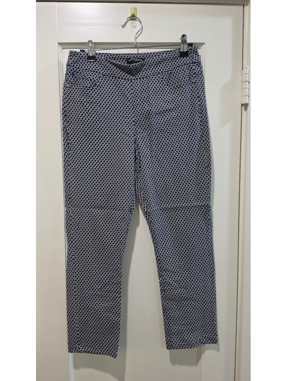 Mario Serrani Women's Black and White Patterned Pants Size S